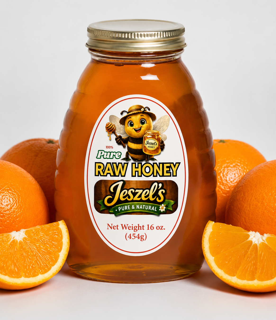 Orange Blossom Pure Honey – 16 oz (Non-GMO, All Natural)