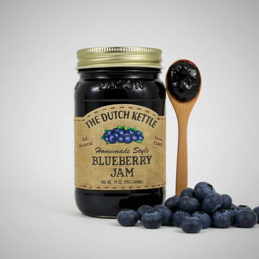 Blueberry Jam – 18 oz (All Natural, Small Batch, Classic Spread)