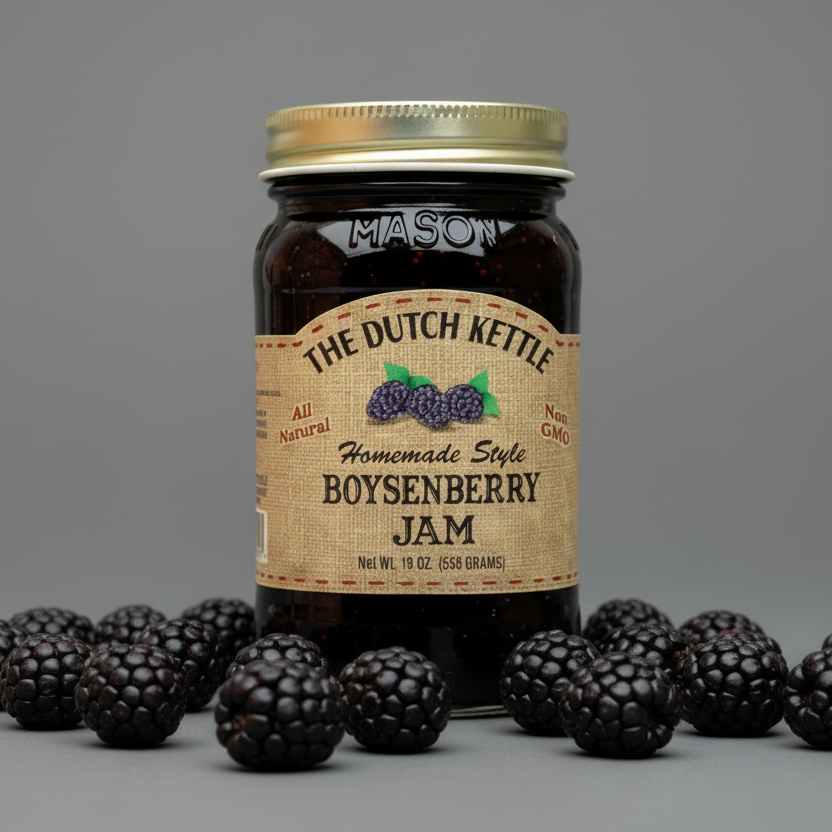 Boysenberry Jam – 18 oz (All Natural, Small Batch Fruit Spread)