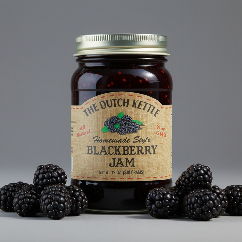 Blackberry Jam – 18 oz (All Natural, Small Batch Fruit Spread)