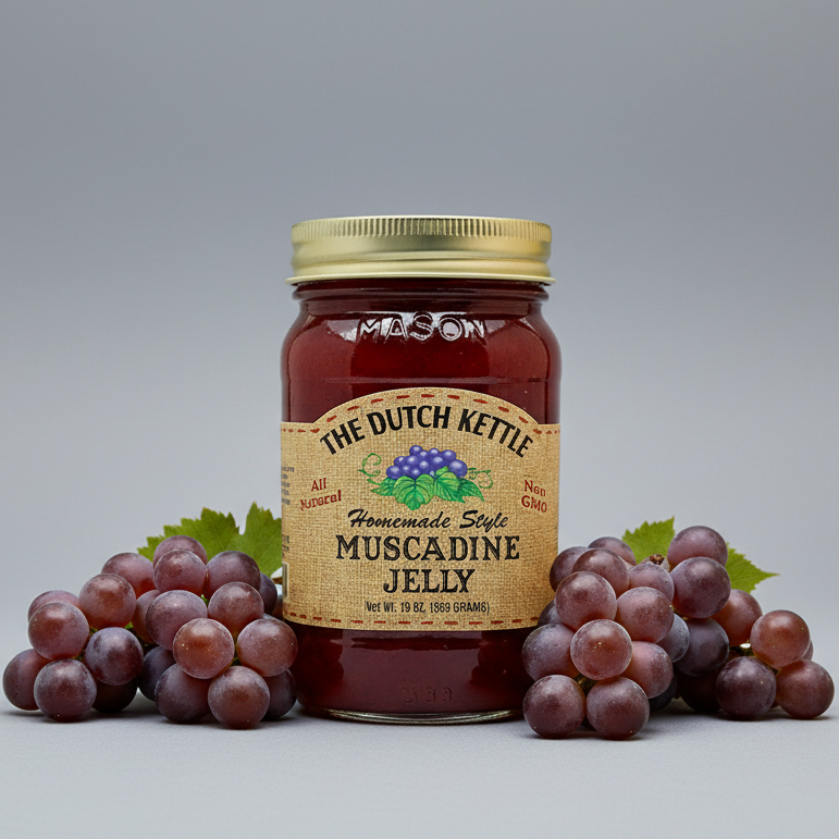 Muscadine Jelly – 18 oz (All Natural, Small Batch Fruit Spread)