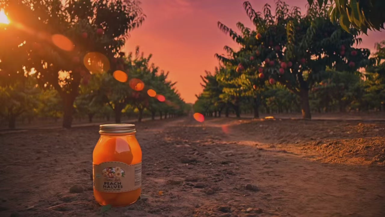 Peach Halves Home Style All Natural Amish | 32 OZ Jar